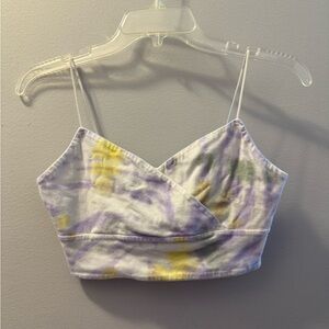 Aeropostale Seriously Soft Bungee Cami Tie Dye Purple/Yellow Women’s Size Small